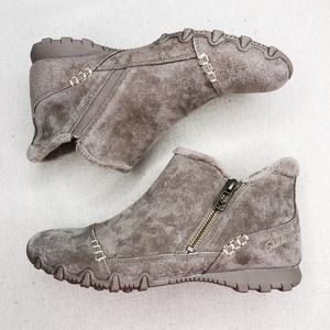 SKECHERS Earthy Chic Biker Ankle Boots
